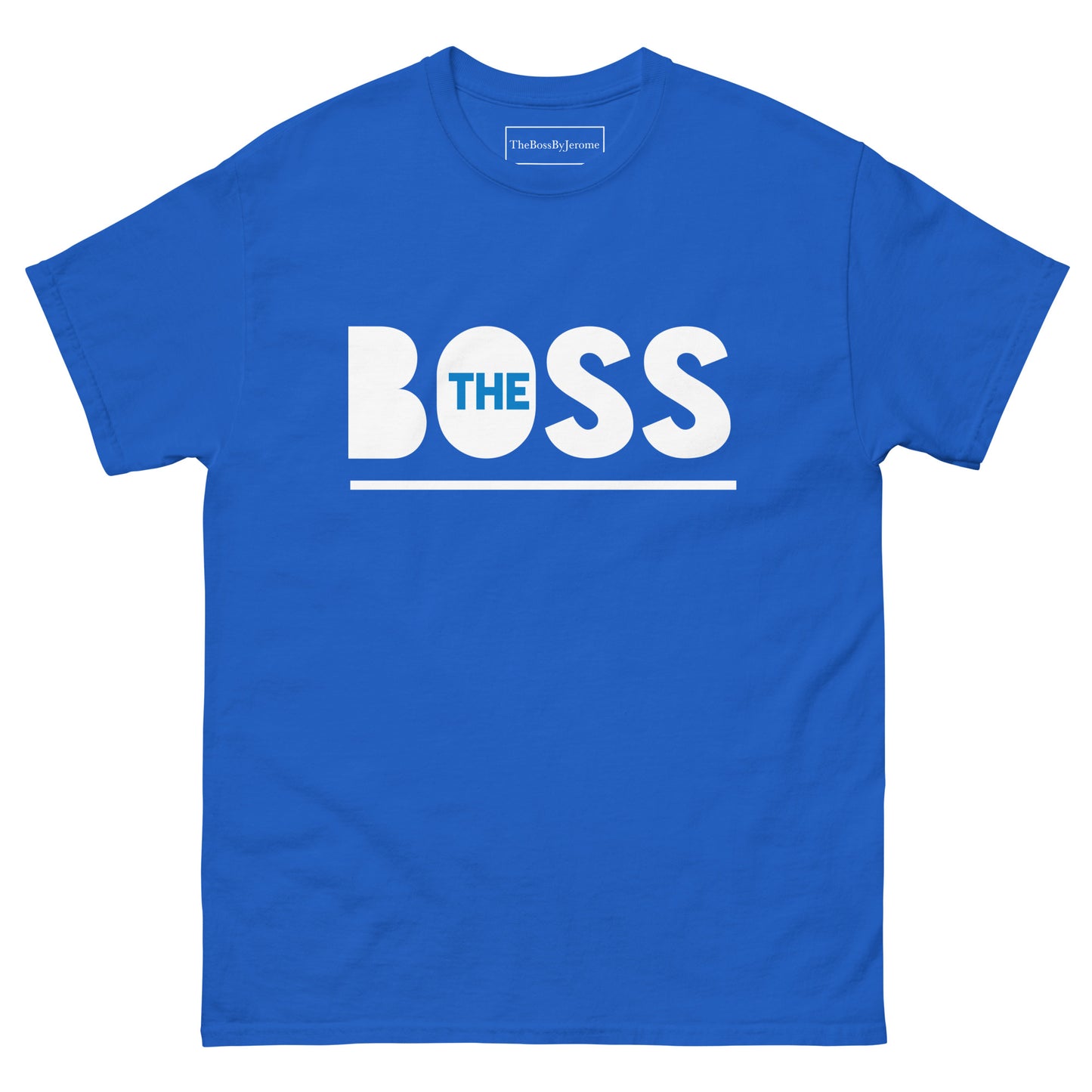 Men's classic T Shirt | Blue and White