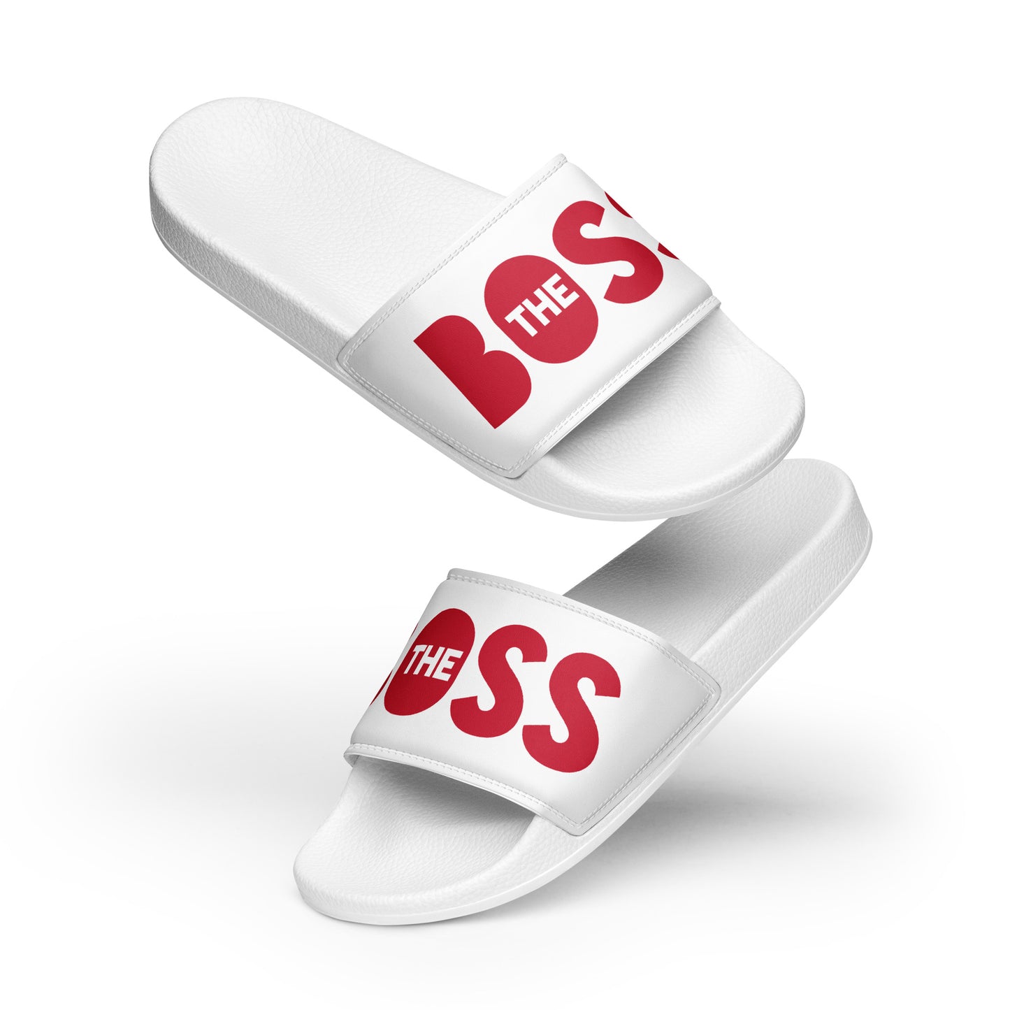 The Boss Men’s slides | White and Red