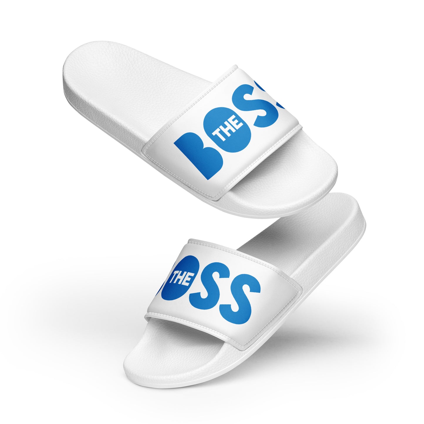 The Boss Men’s slides | White and Blue