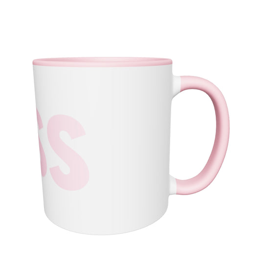 The Boss Mug (Pink and White)