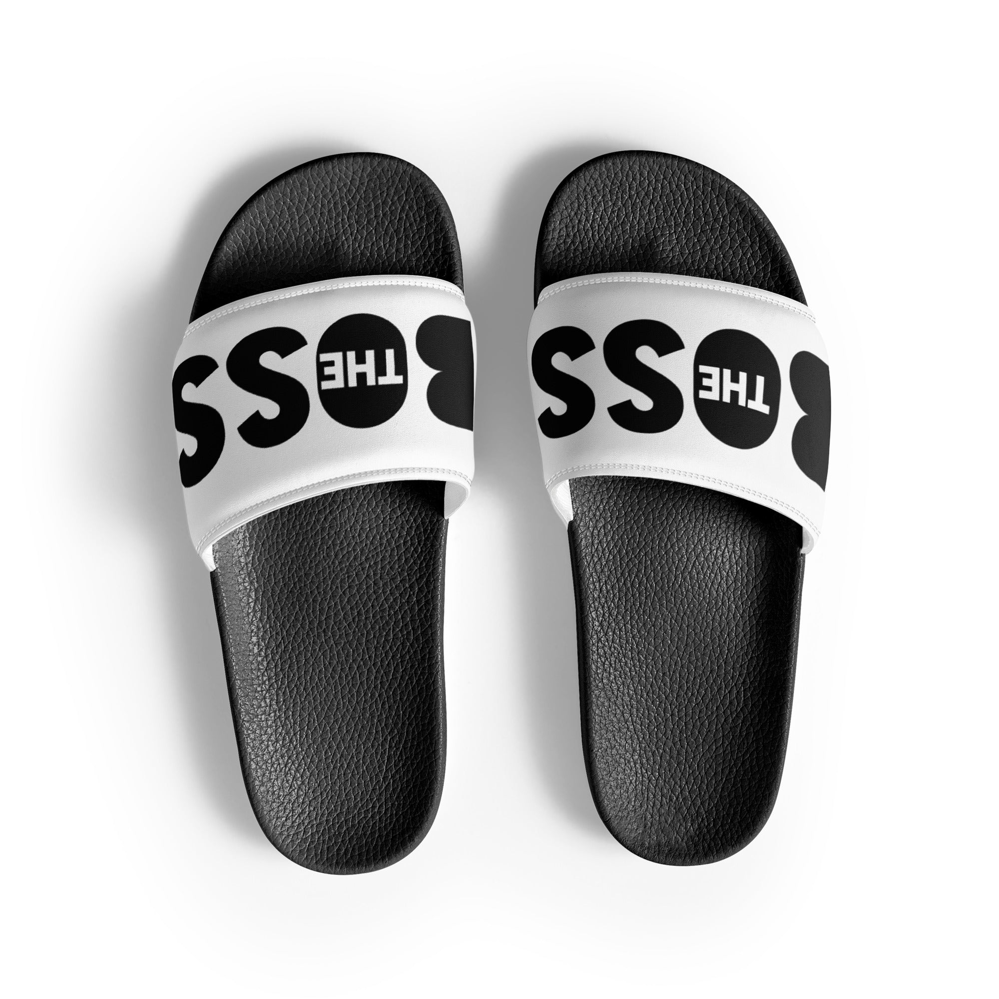 The Boss Women s slides Black and White The Boss by Jerome